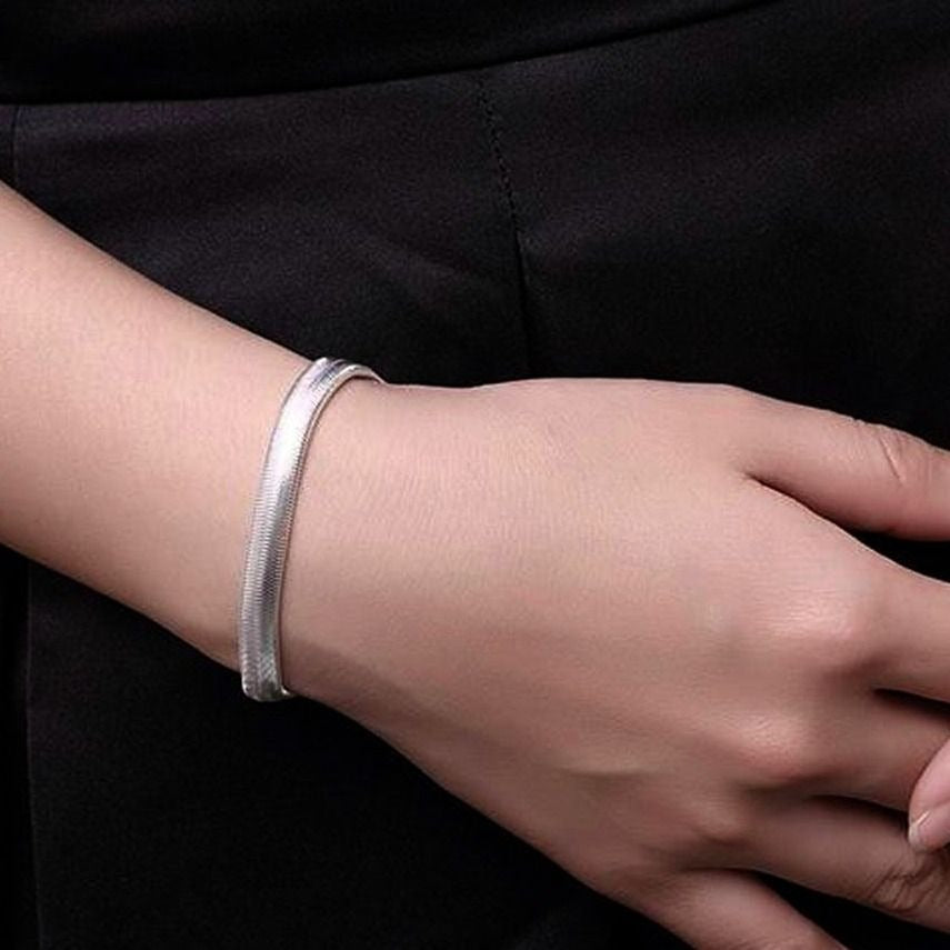 Emberlie Ella 925 Sterling Silver Plated Serpent Chain Bracelet Gift Boxed