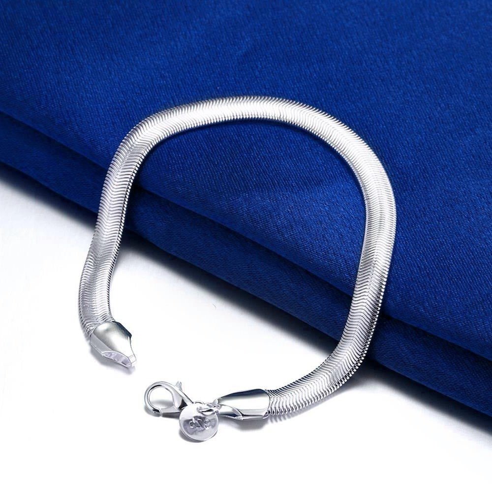 Emberlie Ella 925 Sterling Silver Plated Serpent Chain Bracelet Gift Boxed