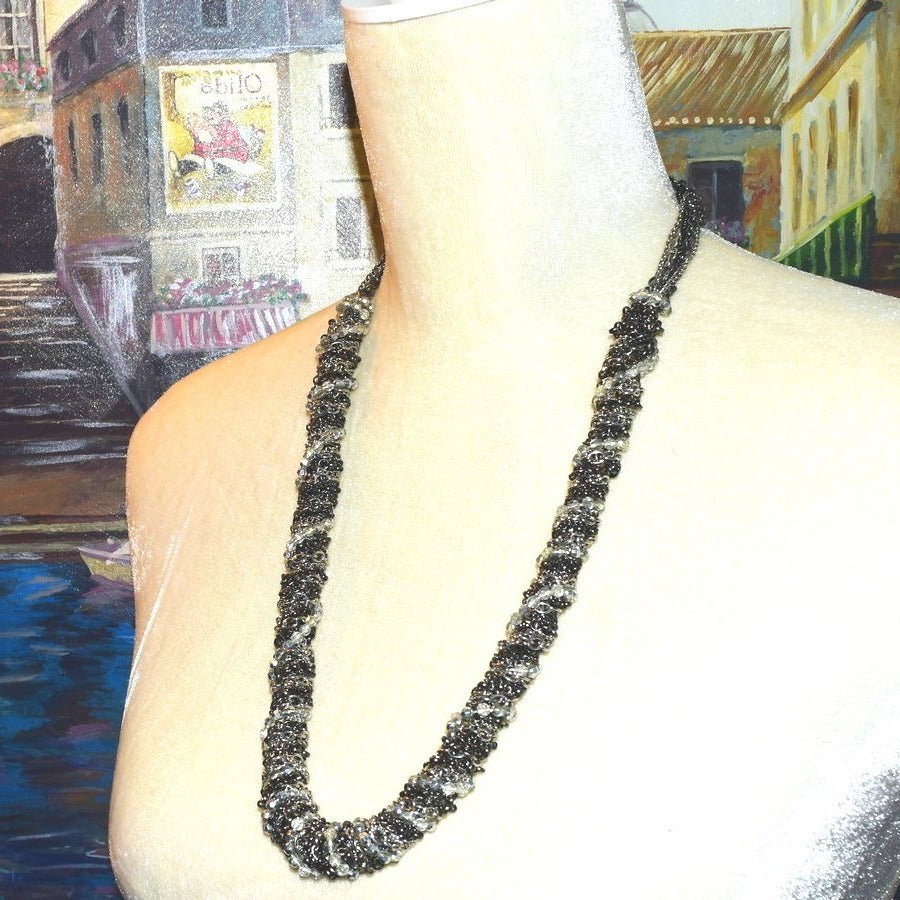 Hand Crafted Heavy Guage Multi Chain Wrap Necklace Caroline C Estate Collection