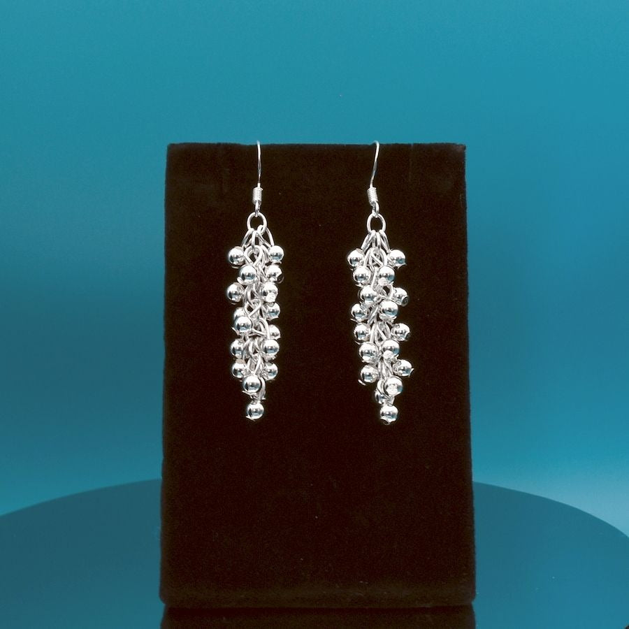 Carly Lyana Multi Layered Beaded Earrings 925 Sterling Silver Gift Boxed
