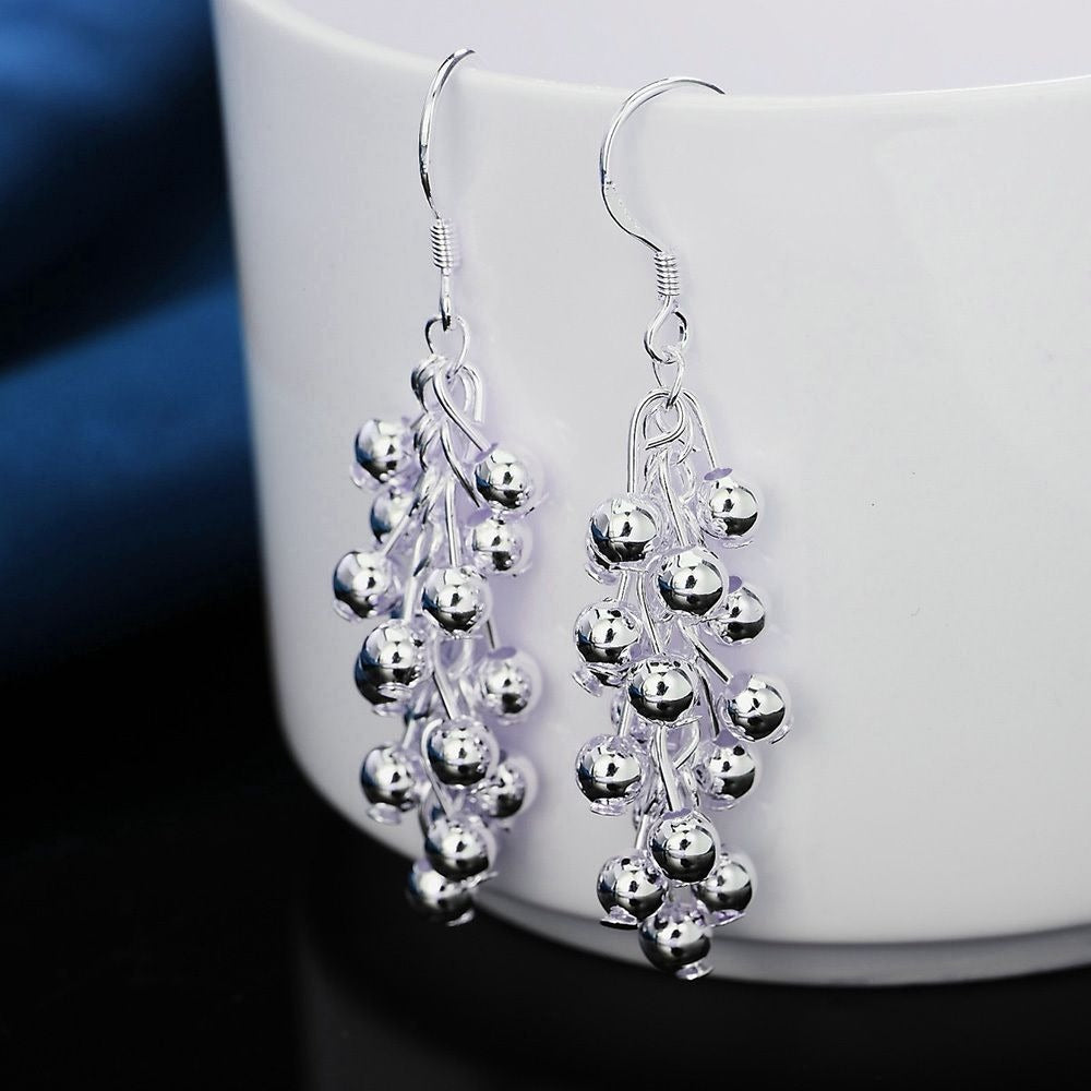 Carly Lyana Multi Layered Beaded Earrings 925 Sterling Silver Gift Boxed