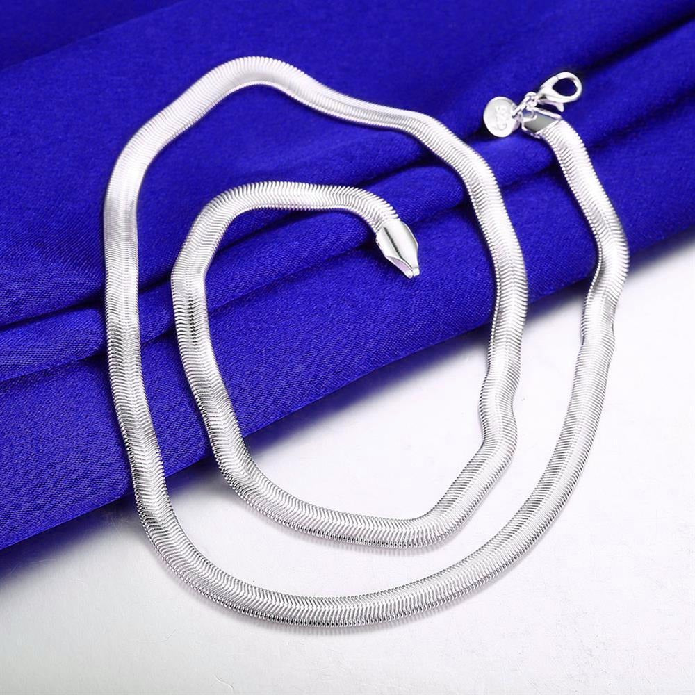 Emberlie Ella 925 Sterling Silver Plated Serpent Chain Necklace Gift Boxed