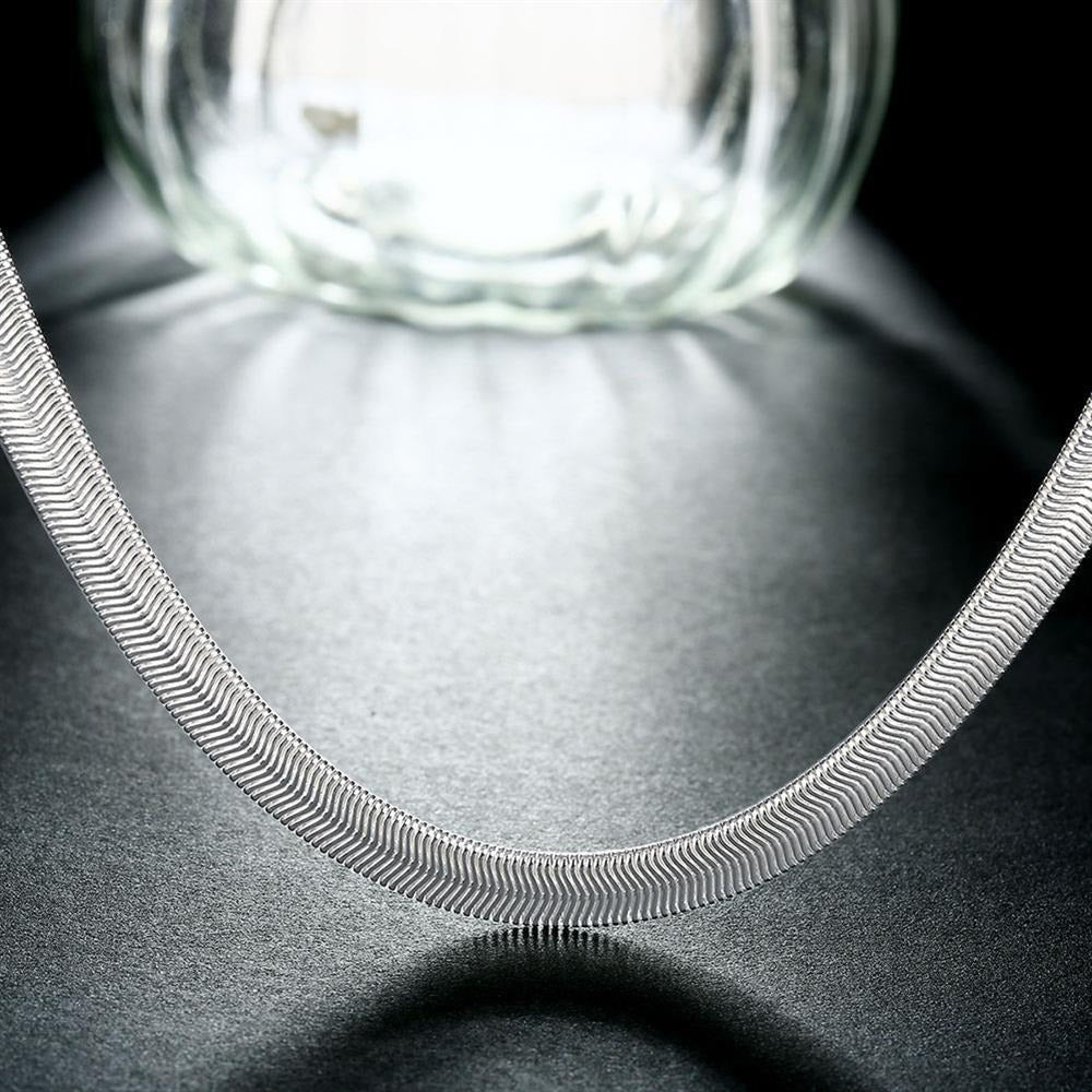Emberlie Ella 925 Sterling Silver Plated Serpent Chain Necklace Gift Boxed