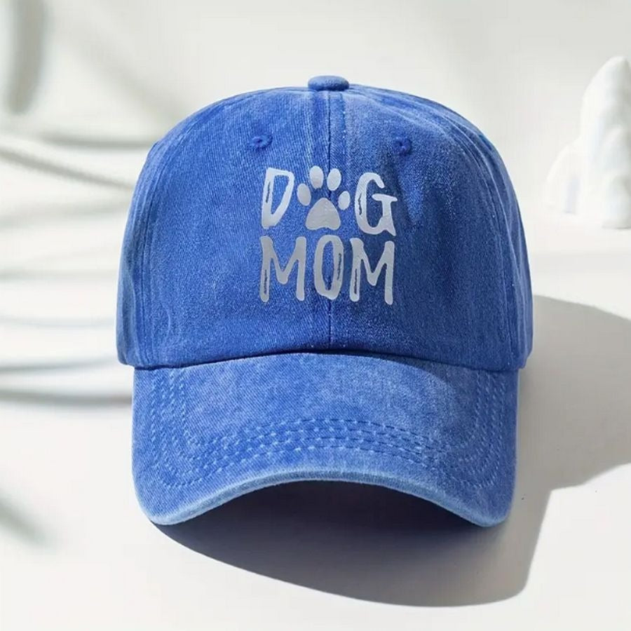 Danniella Dog Mom Cap Hat Weather Washed Blue