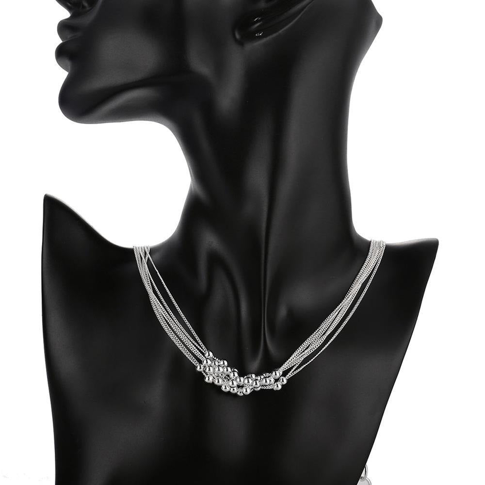 Carly Lyana Multi Strand Toggle Beaded Necklace 925 Sterling Silver Gift Boxed