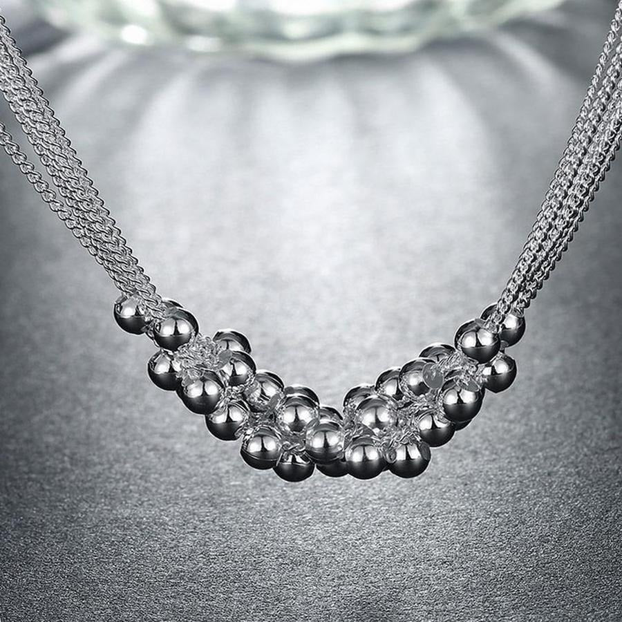 Carly Lyana Multi Strand Toggle Beaded Necklace 925 Sterling Silver Gift Boxed