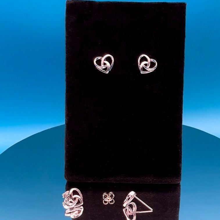 Madilyn Minimalist Style Heart Sterling Silver Earrings Gift Packaged
