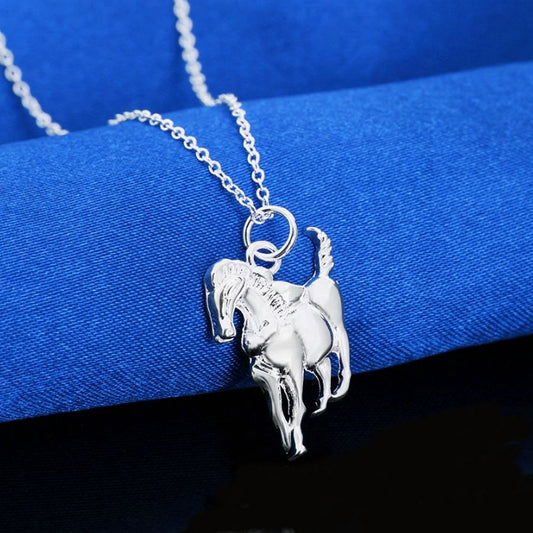 Rayne Majestic Sterling Silver Galloping Horse Pendant Necklace Gift Boxed