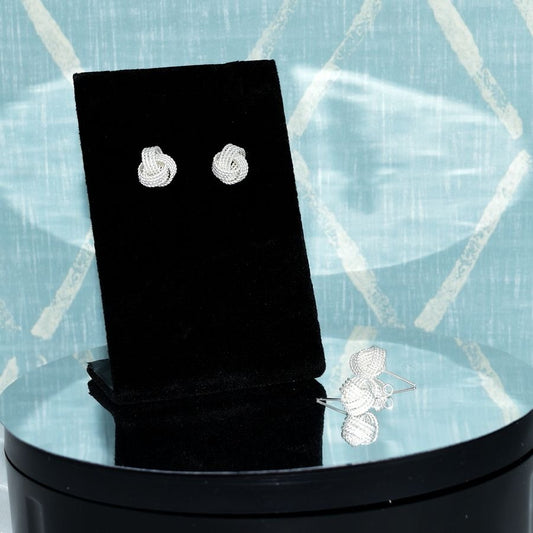 Delanie Elegant Love Knot 925 Sterling Silver Stud Earrings Gift Boxed