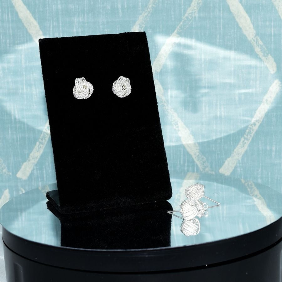 Delanie Elegant Love Knot 925 Sterling Silver Stud Earrings Gift Boxed