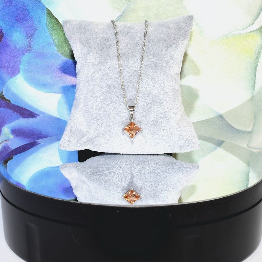 Mia Sincerity Ceylon Topaz 925 Sterling Silver Necklace Gift Boxed