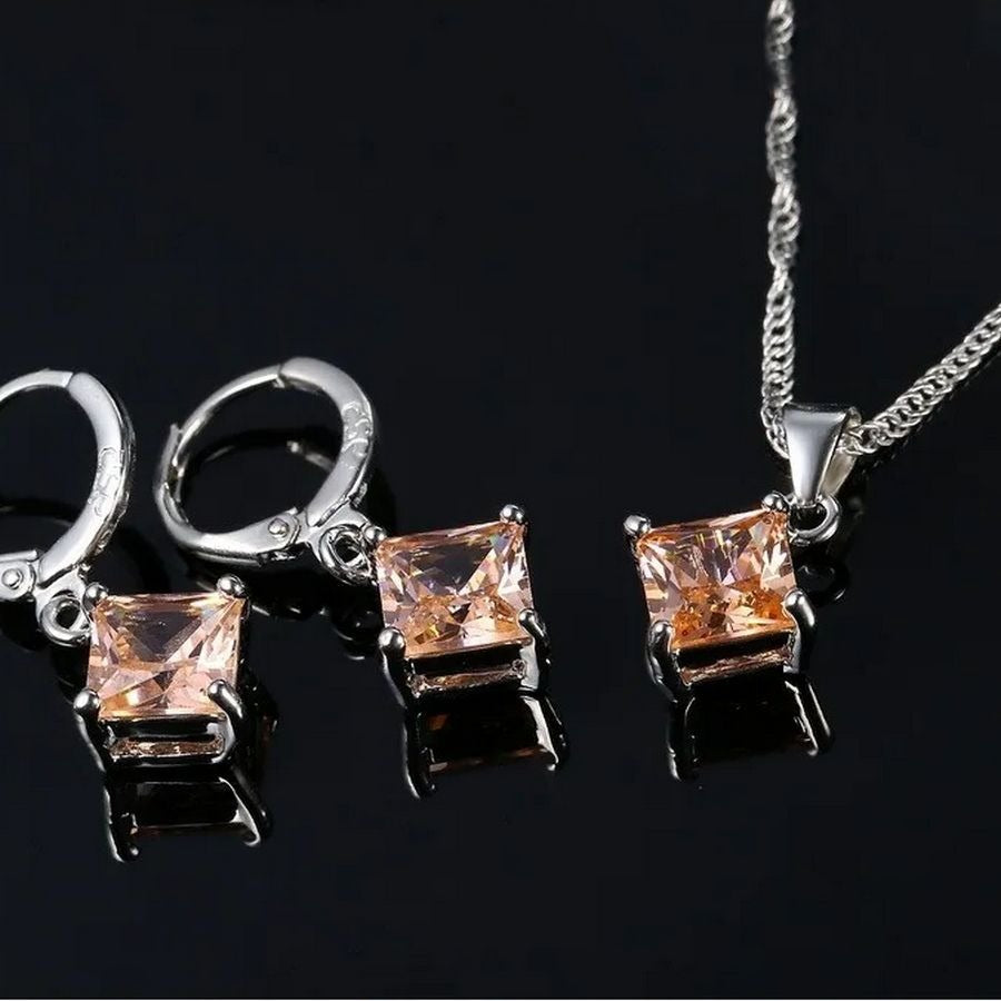 Mia Sincerity Ceylon Topaz 925 Sterling Silver Necklace Gift Boxed