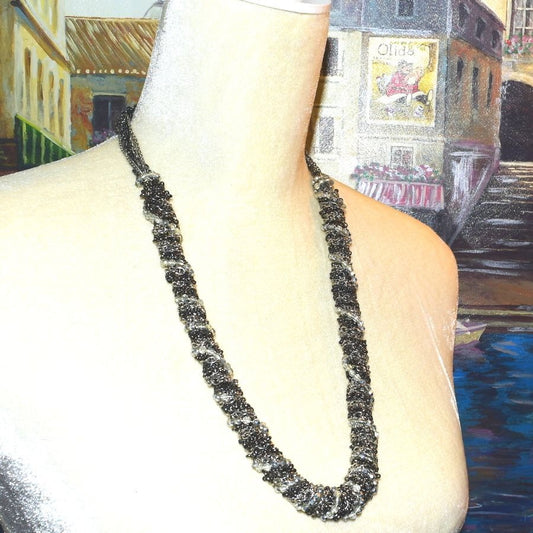 Hand Crafted Heavy Guage Multi Chain Wrap Necklace Caroline C Estate Collection