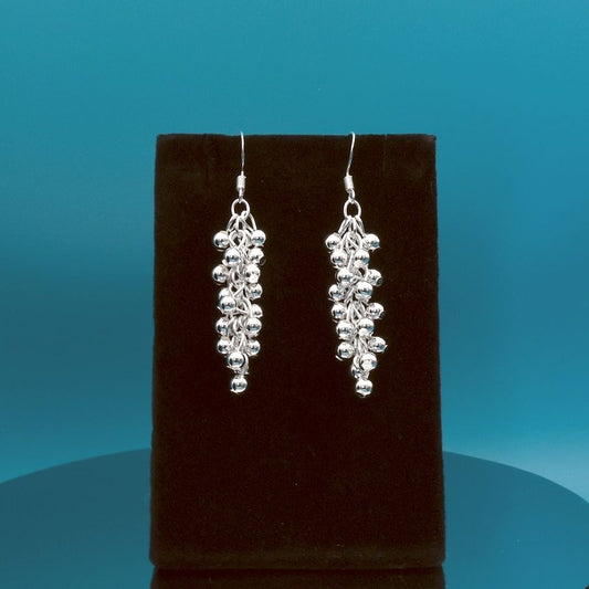 Carly Lyana Multi Layered Beaded Earrings 925 Sterling Silver Gift Boxed