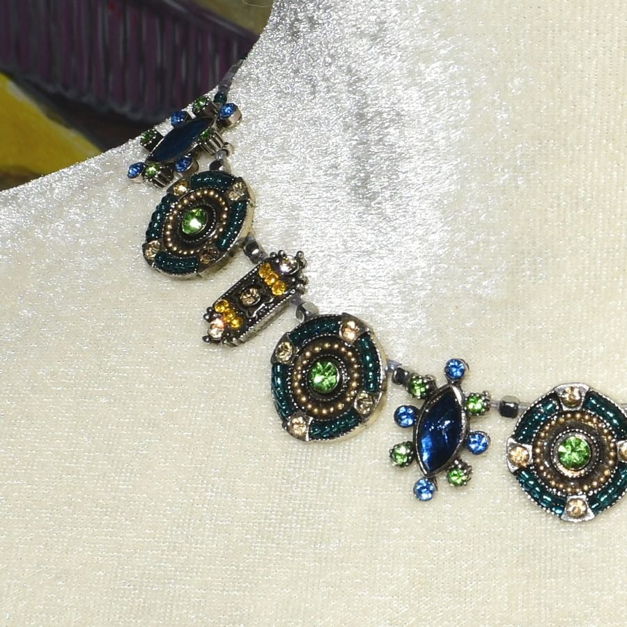 Multiple Medallion Bead Necklace Caroline C. Estate Collection Gift Packaged