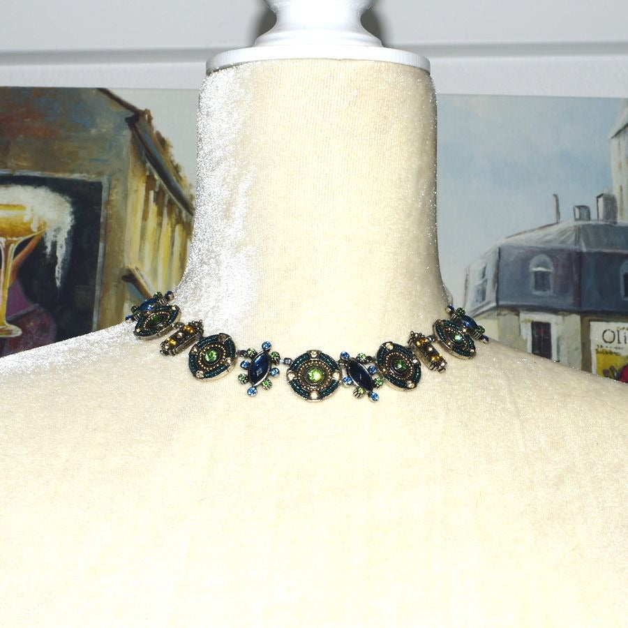 Multiple Medallion Bead Necklace Caroline C. Estate Collection Gift Packaged