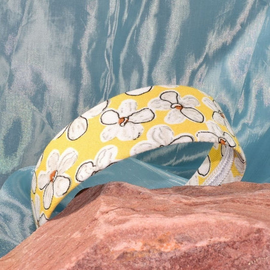 Raelynn Chris Artistic Flowers on Yellow Floral Pattern Headband Gift Packaged