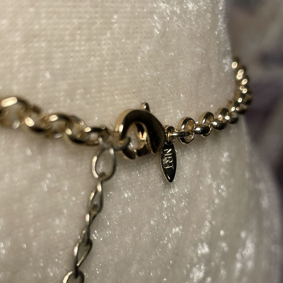 Gold Pink Cream Layered Bauble Necklace Caroline C Estate Collection Piece