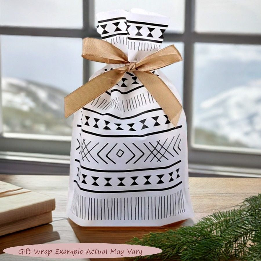 Leighton Kie Cobblestone Pattern Hoop Earrings Gold Black Gift Packaged