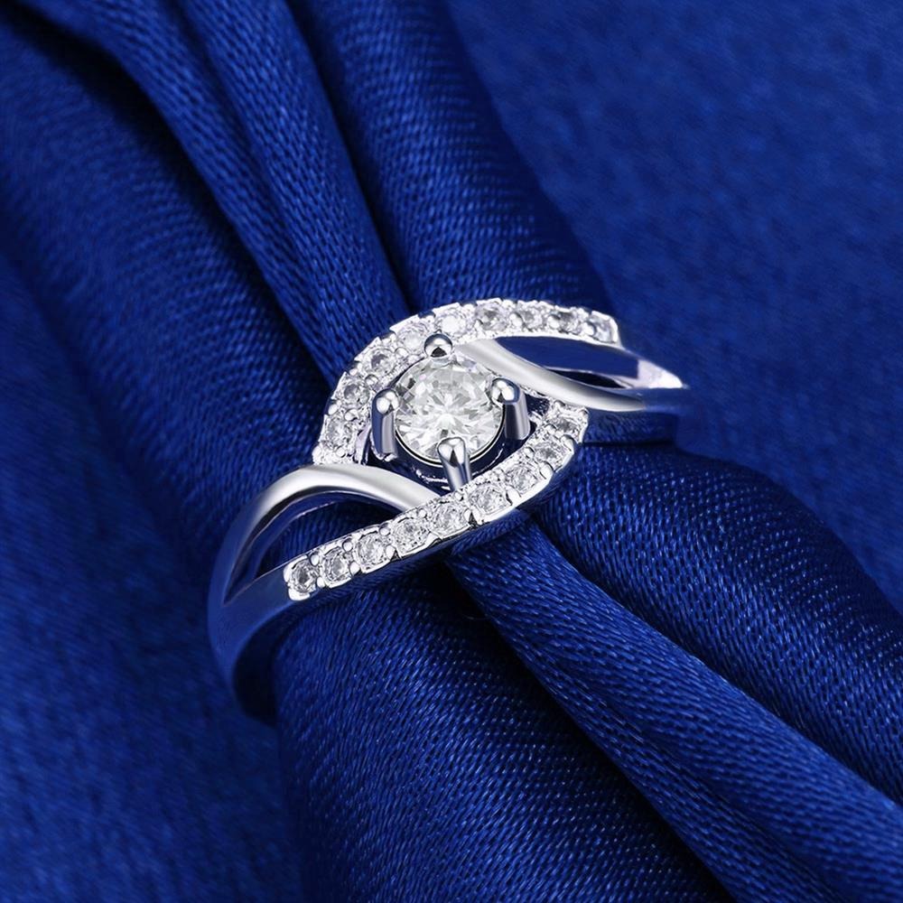 Carlella 925 Silver Stamped Lab Created Cubic Zirconia Ring  Size 6.5 Gift Boxed