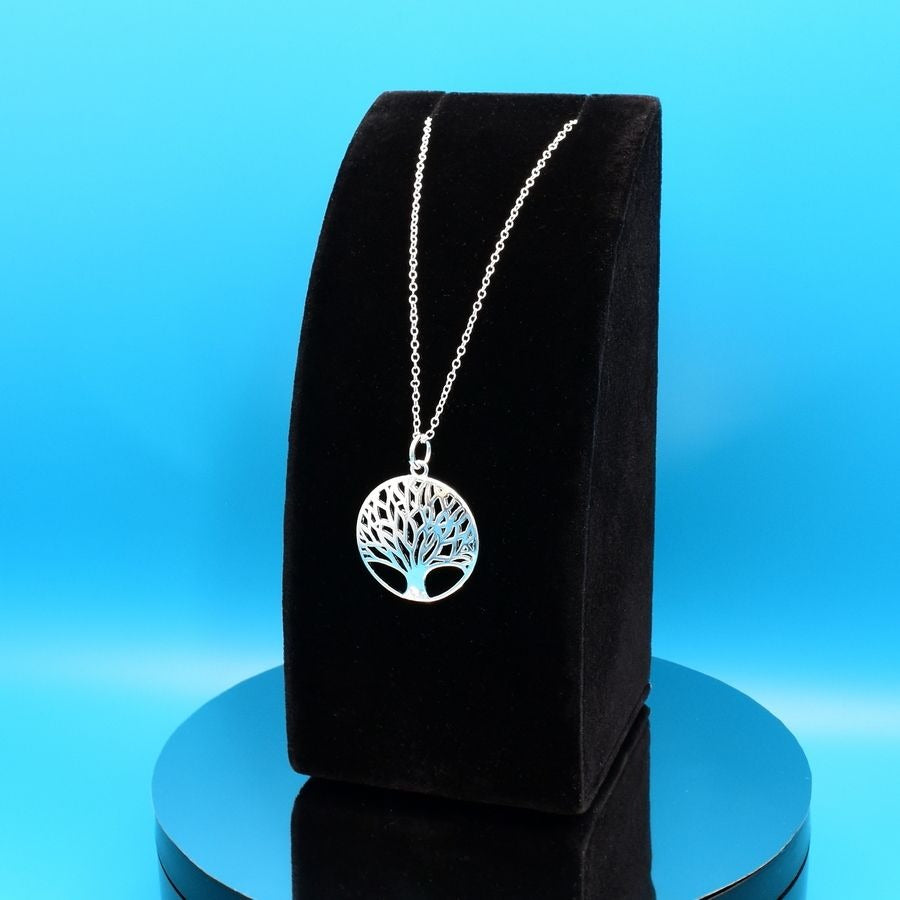 Destinelle Filigree 925 Sterling Silver Tree of Life Necklace Earrings Gift Set