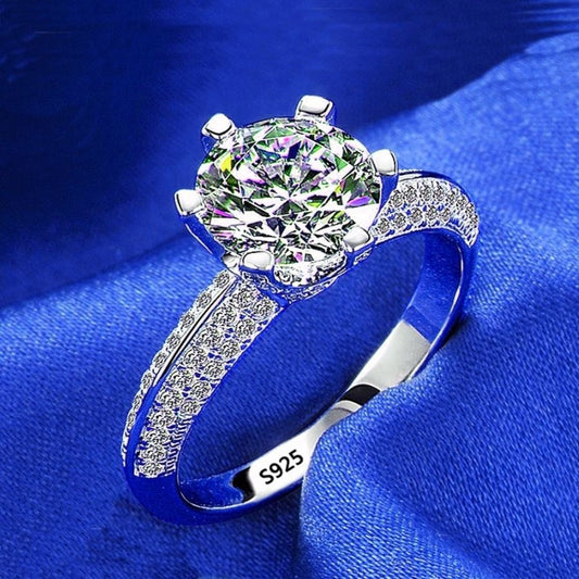 Kyra Brilliance Cubic Zirconia Solitaire 925 Sterling Silver Ring Gift Boxed