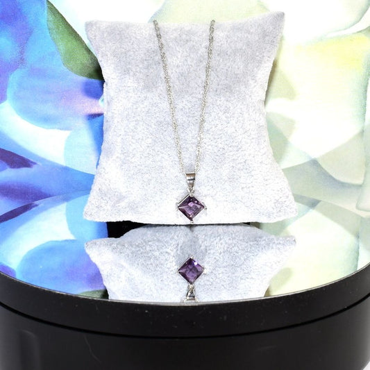 Mia Sincerity Purple Amethyst 925 Sterling Silver Pendant Necklace Gift Boxed