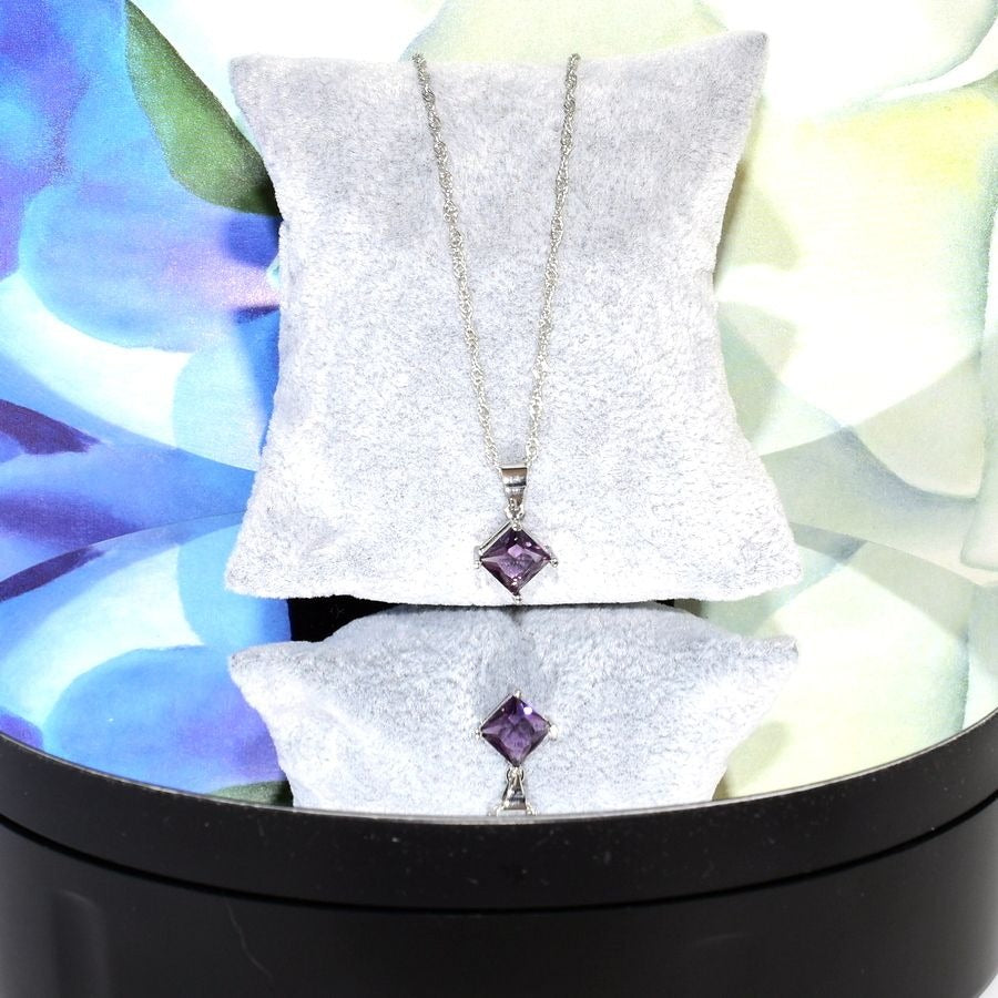 Mia Sincerity Purple Amethyst 925 Sterling Silver Pendant Necklace Gift Boxed