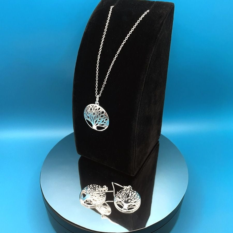 Destinelle Filigree 925 Sterling Silver Tree of Life Jewelry Set