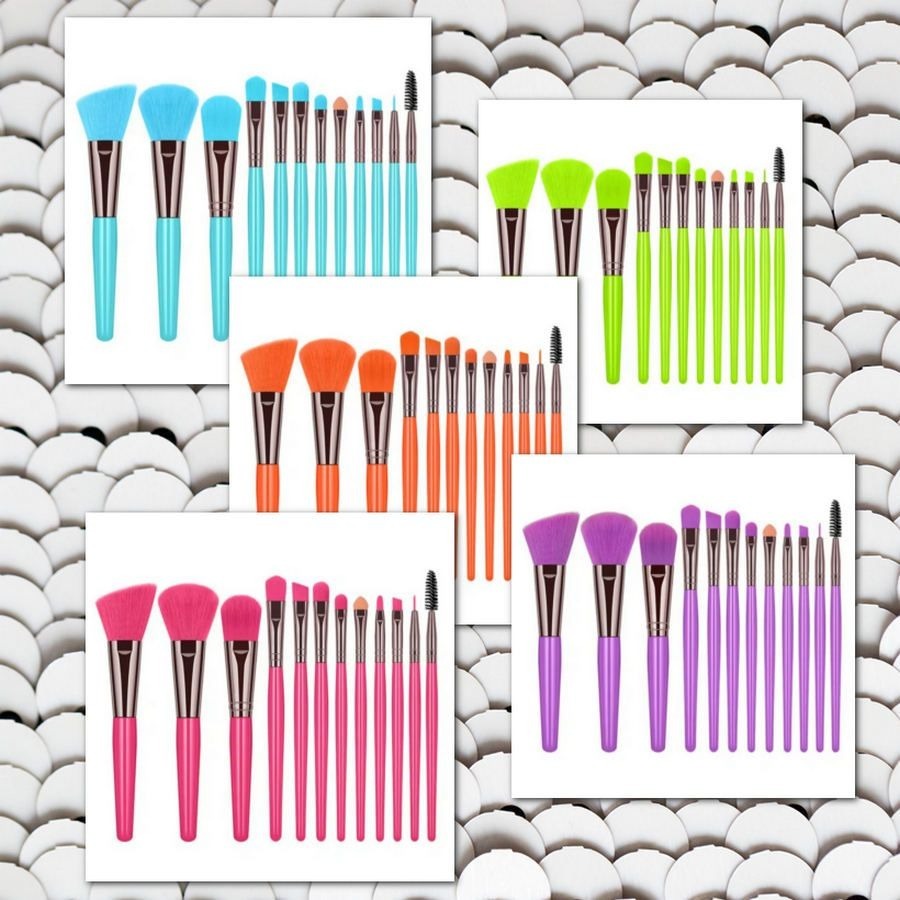 Ellie Anna 12 Piece Makeup Brush Set Smooth Scene Purple Gift Packaged