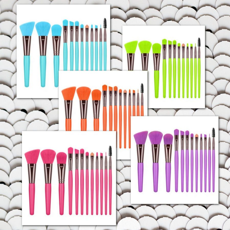 Ellie Anna 12 Piece Makeup Brush Set Smooth Scene Purple Gift Packaged