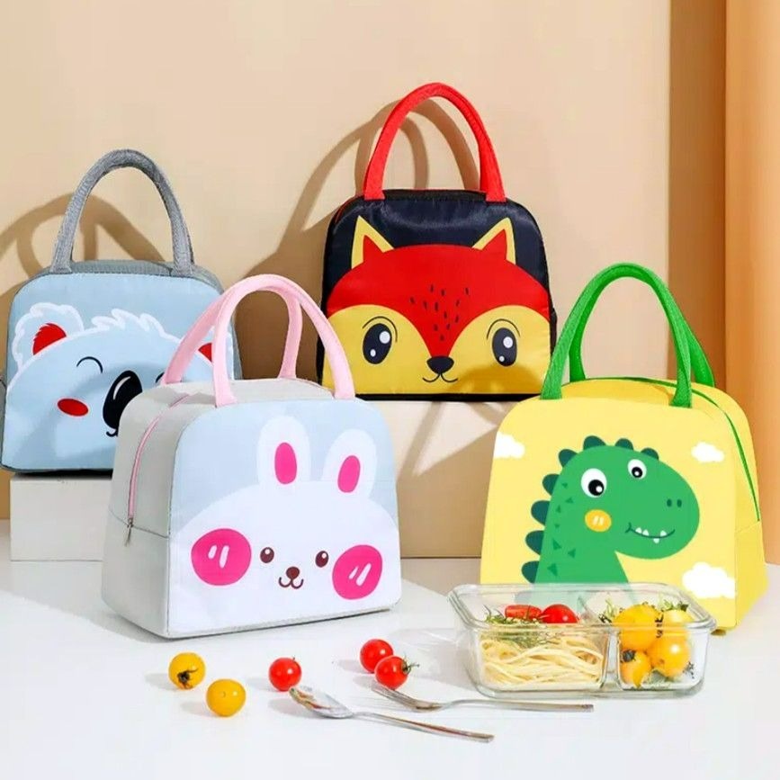 Morgan Sweet Cheeks Orange Birdie Animal Face Insulated Lunch Bag Gift Packaged