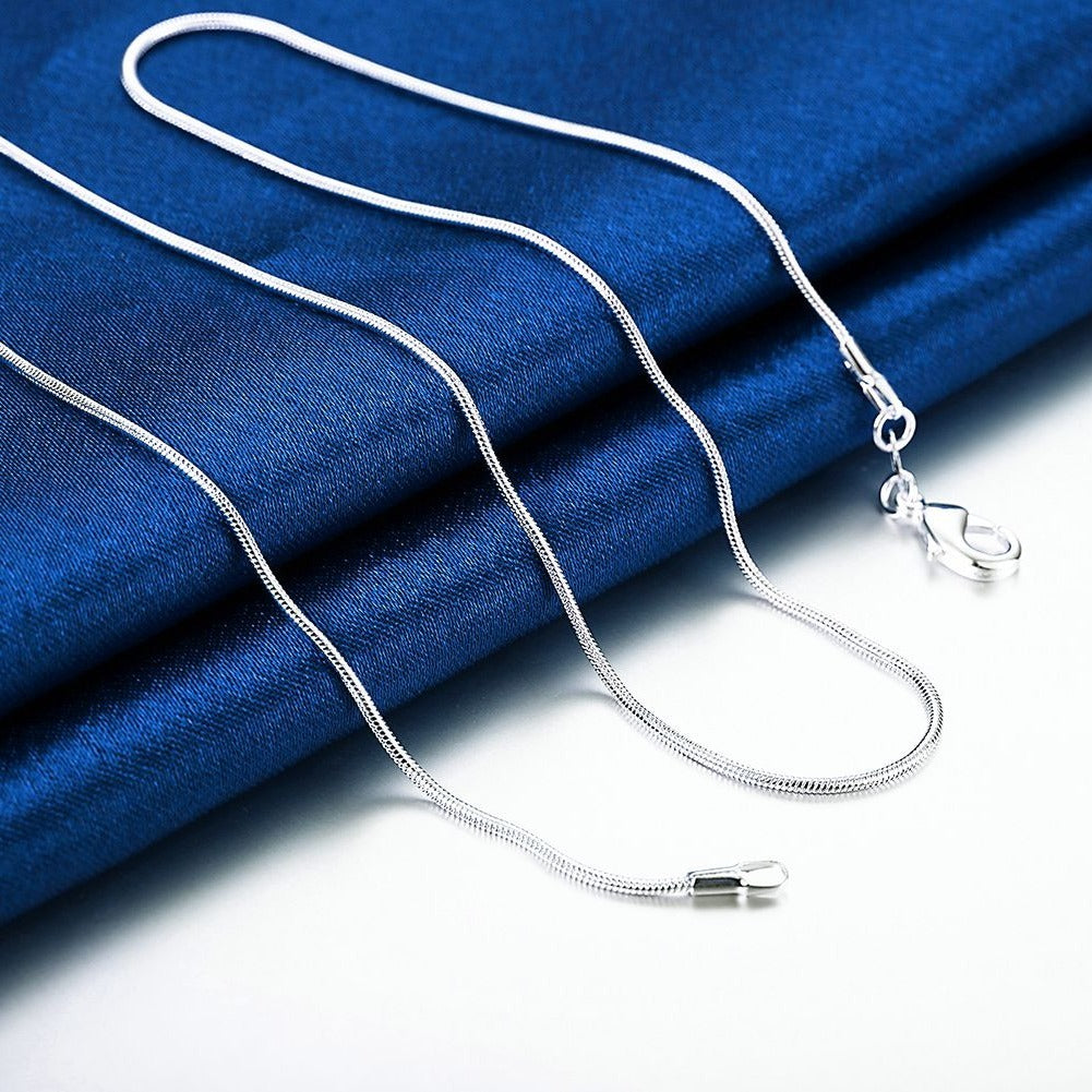 Giselle Simple Minimalist 925 Sterling Silver Snake Chain Necklace Gift Packaged