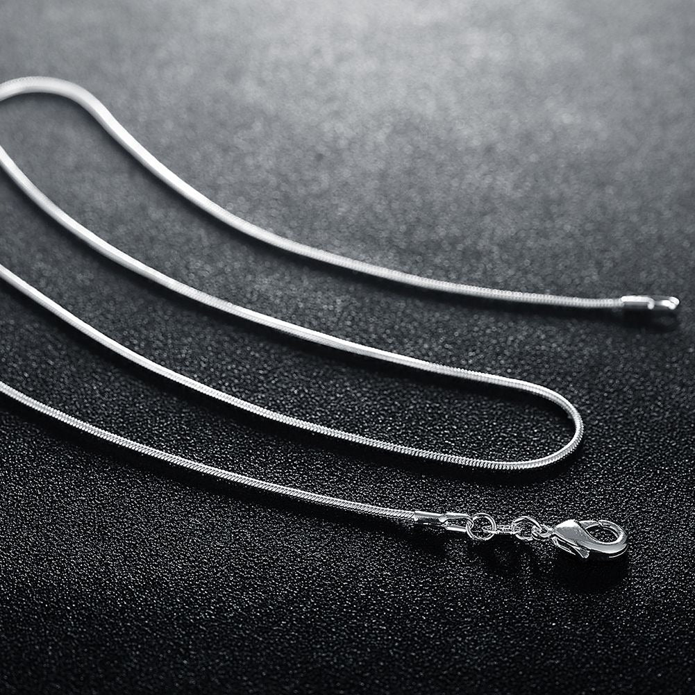 Giselle Simple Minimalist 925 Sterling Silver Snake Chain Necklace Gift Packaged