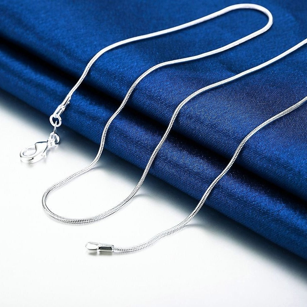 Giselle Simple Minimalist 925 Sterling Silver Snake Chain Necklace Gift Packaged