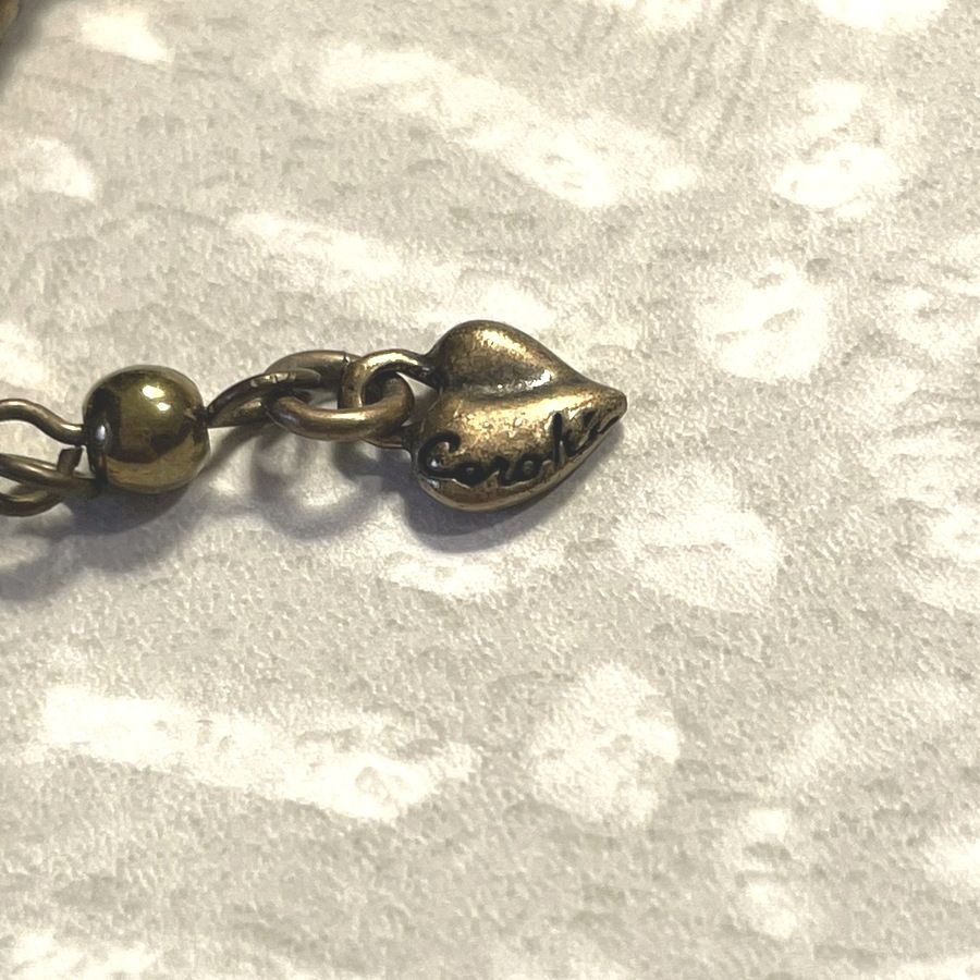 Bronze Rhombus Shaped Drop Bead Necklace Caroline C Estate Collection Gift Boxed