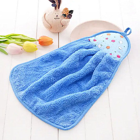 Anna Apple Decorative Fingertip Towel with Hanging Loop Sky Blue Gift Packaged