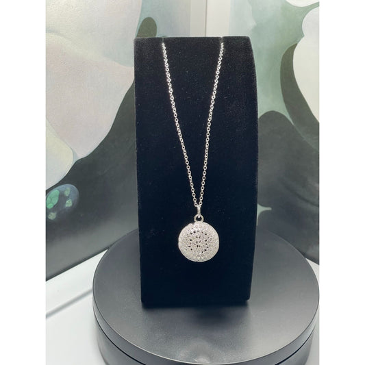 Jacqueline Medallion Sterling Silver Pendant Necklace Gift Packaged