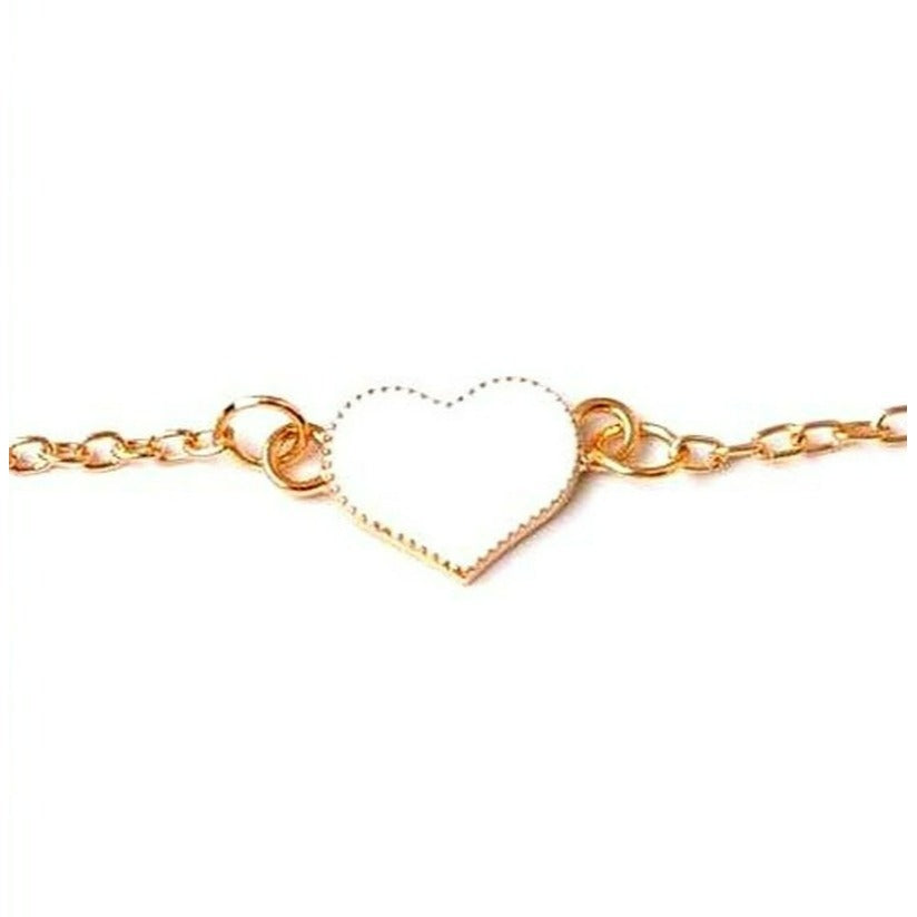 Kylie Anna Marie Sweet Heart Minimalist Bracelet Creamy White Gift Packaged