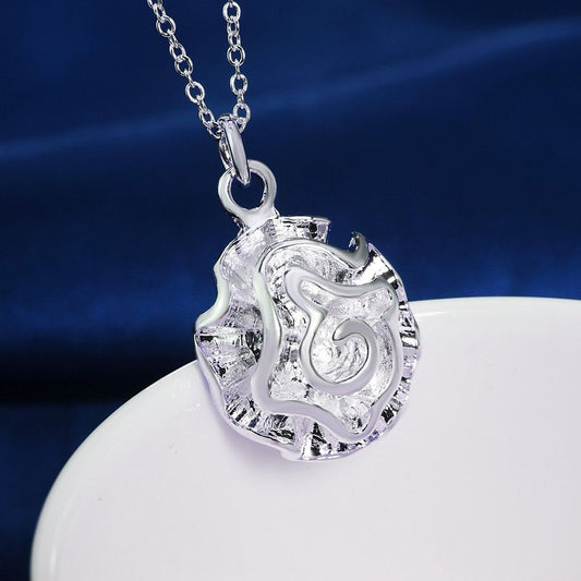 Alisha Cupcake Dreams Abstract Flower Art Sterling Silver Necklace Gift Packaged