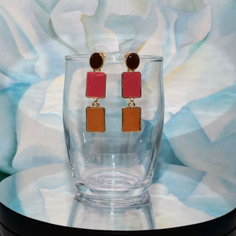 Jennifer Geo 3 Layer Drop Earrings