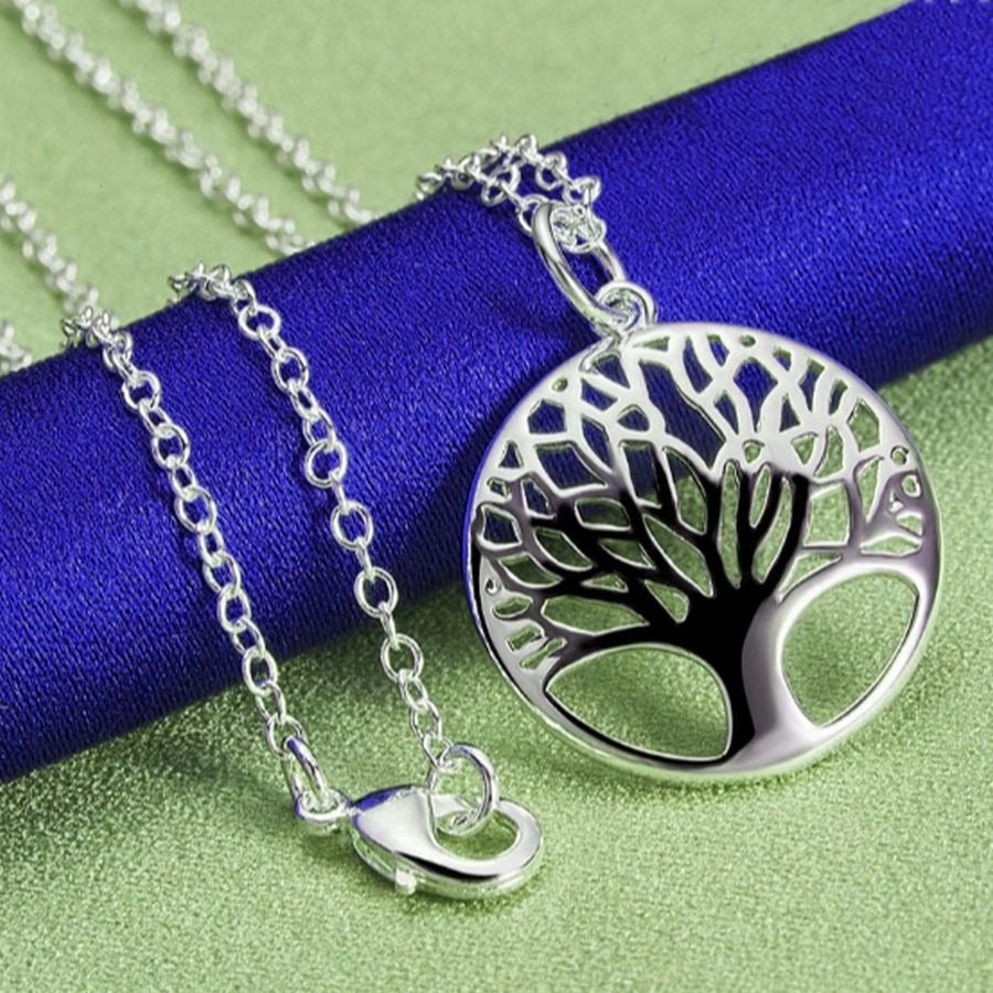 Destinelle Filigree 925 Sterling Silver Tree of Life Necklace