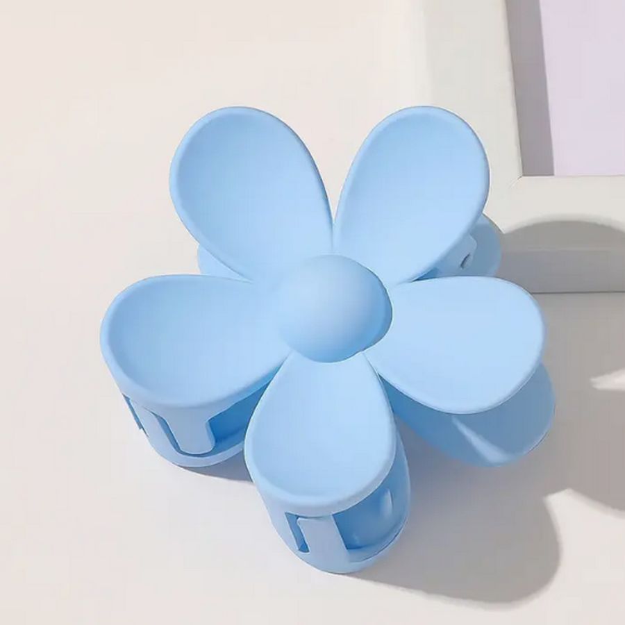 Helena Floral Hair Claw Clip Flower Accessory Set Blue Green Gift Packaged
