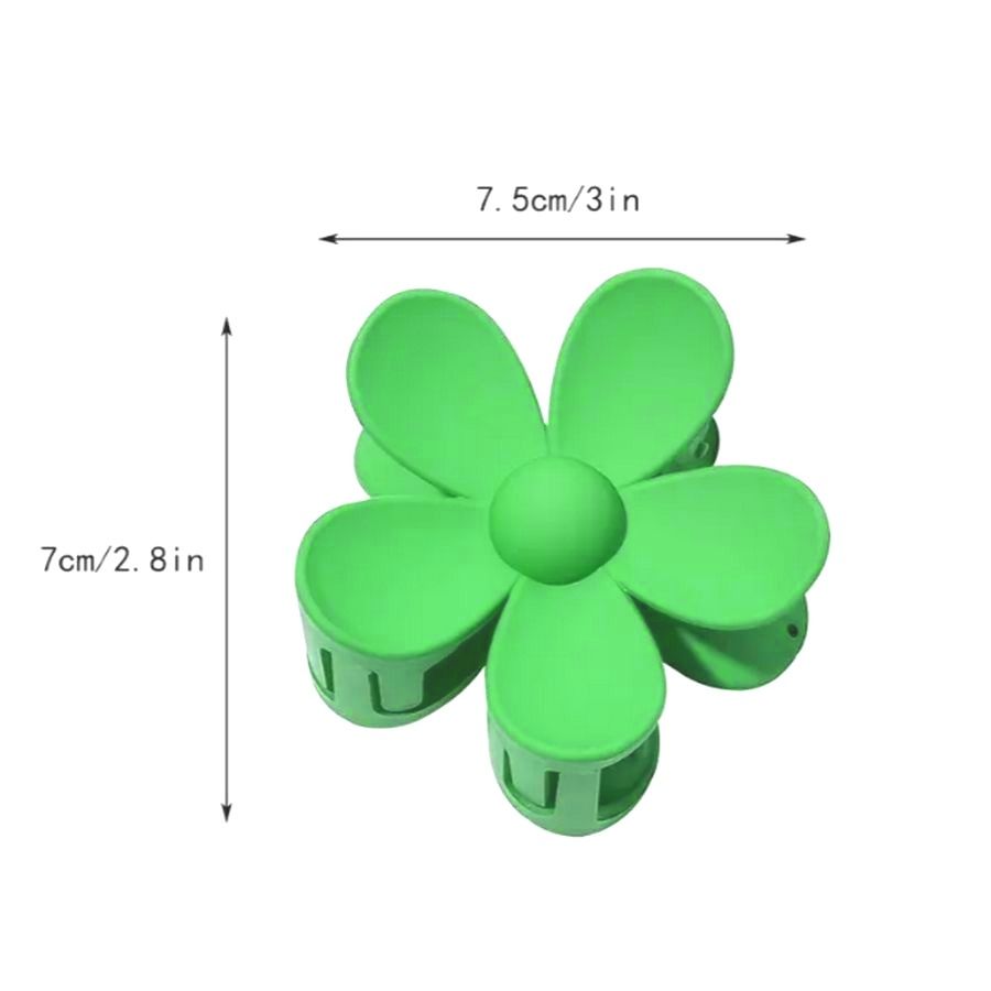 Helena Floral Hair Claw Clip Flower Accessory Set Blue Green Gift Packaged