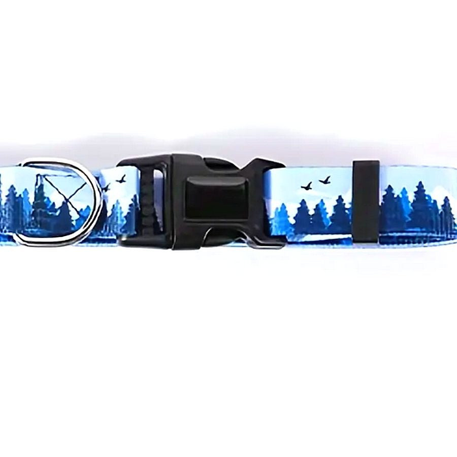 Serene Mountain Adjustable Quick Release D Ring Dog Collar Large Gift Packaged