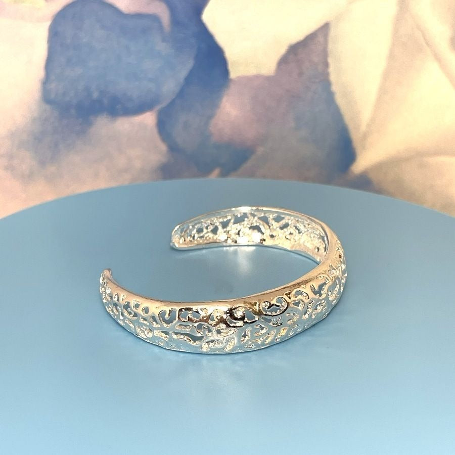 Emberly Selena Silver Filigree Cuff Bracelet Gift Packaged