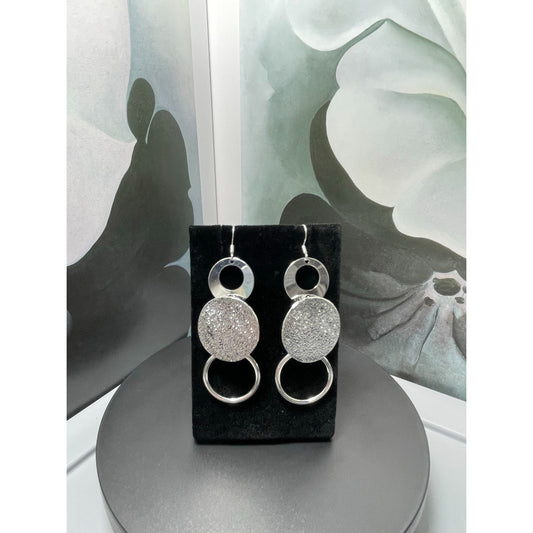 Izabella Shay Layered Drop Rings Sterling Silver Earrings Gift Packaged