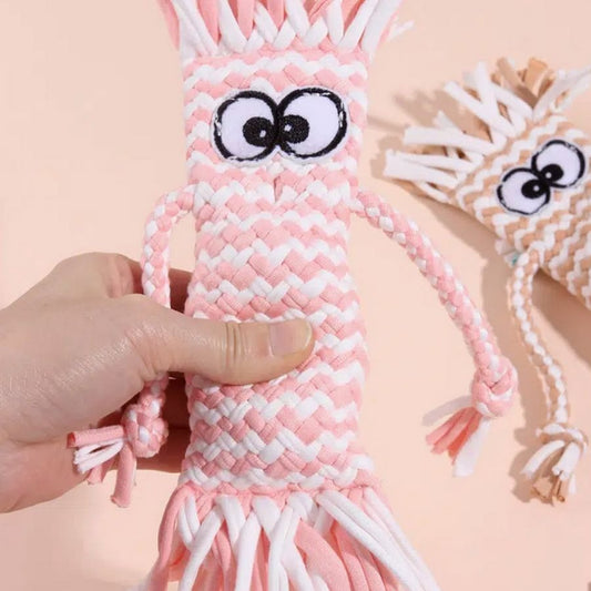 Bella Jaxony Soft Pink Fringed Squeaky Funny Character Three Toy Gift