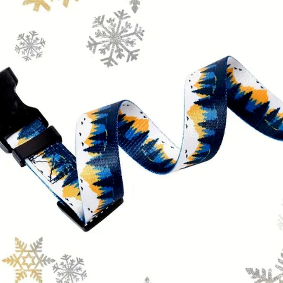 Serene Mountain Adjustable Quick Release D Ring Dog Collar Small Gift Packaged