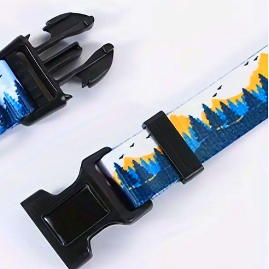 Serene Mountain Adjustable Quick Release D Ring Dog Collar Small Gift Packaged